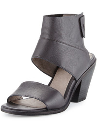 Eileen Fisher Art Leather Ankle Cuff Sandal Graphite