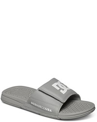 Grey Leather Sandals: DC Drifter Flip Flop