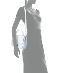 Alexander McQueen Insignia Medium Leather Shoulder Bag Gray