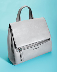 Givenchy Pandora Pure Small Leather Satchel Bag Pearl Gray