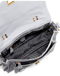 Proenza Schouler Ps1 Medium Leather Satchel Bag Light Gray