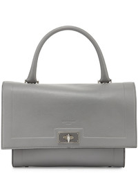 Givenchy Shark Small Waxy Leather Satchel Bag Pearl Gray