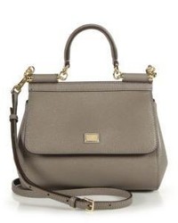 Dolce & Gabbana Small Sicily Leather Top Handle Satchel