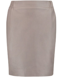 Golden Goose Deluxe Brand Jade Leather Mini Skirt Gray