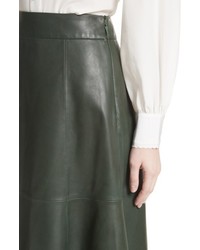 Kate Spade New York Allyson Leather Flare Skirt