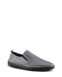 Spring Step Stitch Leather Loafer In Grey At Nordstrom