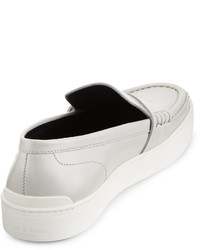 Rag & Bone Colby Leather Loafer Style Sneaker Light Gray