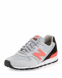 New Balance Embossed Leather Sneaker Graypink
