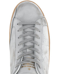 Golden Goose Deluxe Brand Grey Perforated Superstar Sneakers