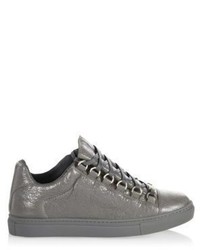 Balenciaga Leather Lace Up Trainer Sneakers