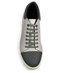 Lanvin Mid Rise Leather Sneakers
