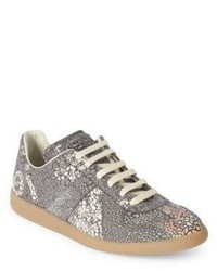 Maison Margiela Replica Cracked Leather Sneakers