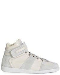 Maison Margiela Single Strap Leather Mid Top Sneakers