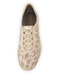 Cole Haan Zerogrand Perforated Leather Sneaker Oyster Gray