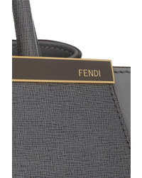 Fendi 2jours Small Textured Leather Shopper