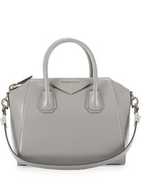 Givenchy Antigona Small Leather Satchel Bag Pearl Gray