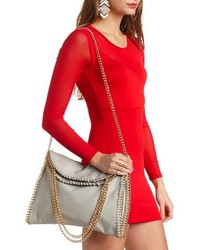 Charlotte Russe Convertible Chain Faux Leather Tote
