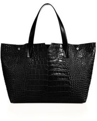 Vince Croc Embossed Leather Tote