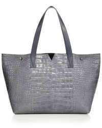 Vince Croc Embossed Leather Tote