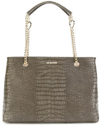 Love Moschino Embossed Leather Tote Bag