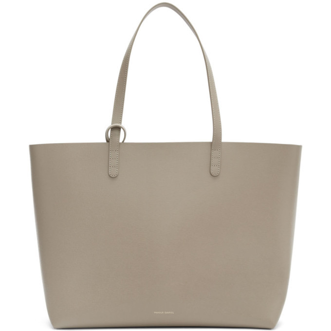 Mansur Gavriel Grey Saffiano Large Tote, $615 | SSENSE | Lookastic