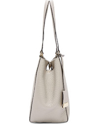 Burberry London Grey Embossed Check Canter Small Tote