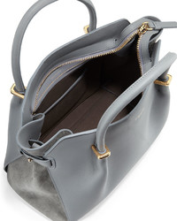 Nina Ricci Marche Leather Medium Tote Bag Gray