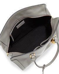 Alexander McQueen Medium Padlock Satchel Bag Dark Gray