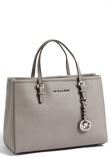 MICHAEL KORS Grey Jet Set Large Saffiano Leather Bag #41130 – ALL YOUR BLISS