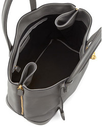 Alexander McQueen New Padlock Small Shopper Bag Dark Gray