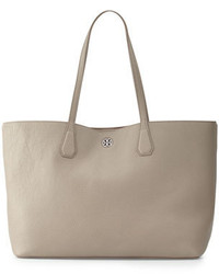 Tory Burch Perry Leather Tote Bag French Gray