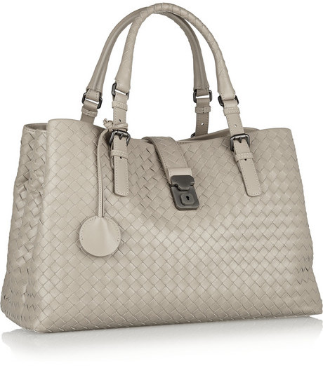 Bottega Veneta Intrecciato Large Roma Tote - Grey Totes, Handbags -  BOT204103