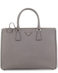 Prada Saffiano Executive Tote Bag Gray