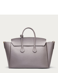 Bally Sommet Large Leather Tote In Mink