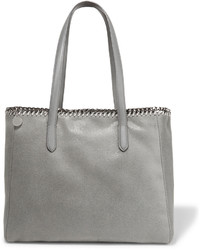 Stella McCartney The Falabella Faux Brushed Leather Tote Light Gray