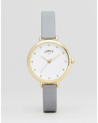 Limit 621937 Faux Leather Watch In Gray