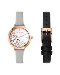 Ted Baker London Ammy Hearts Leather Watch Set