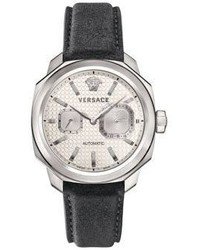 Versace Dylos Automatic Limited Edition Stainless Steel Leather Strap Watch