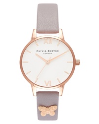 Olivia Burton Embellished Leather Watch