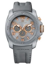 Tommy Hilfiger Gray Silicone Wrapped Leather Watch 1790794