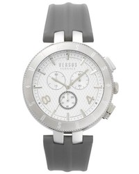 Versus By Versace Logo Chronograph Leather Strap Watch 44mm