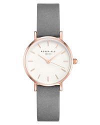 ROSEFIELD Small Edit Leather Watch