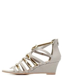 Qupid Strappy Wedge Sandals