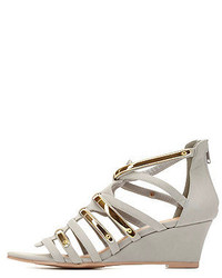 Qupid Strappy Wedge Sandals
