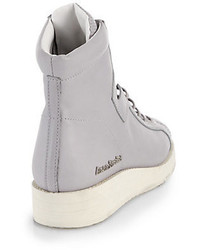 Acne Studios Leather High Top Wedge Sneakers