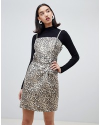Grey Leopard Cami Dress