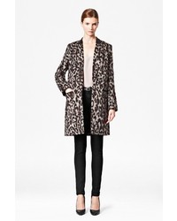 French Connection Teddy Leopard Coat