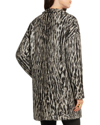 Maje Malavida Leopard Print Knitted Coat