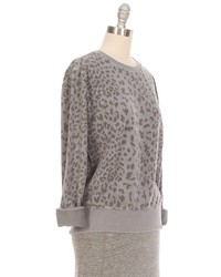 Current/Elliott Currentelliot Leopard Print Pullover Sweatshirt