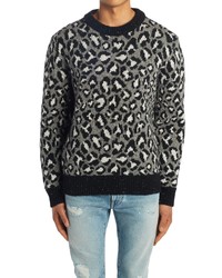 Alanui Espiritu Salvaje Leopard Jacquard Wool Blend Sweater
